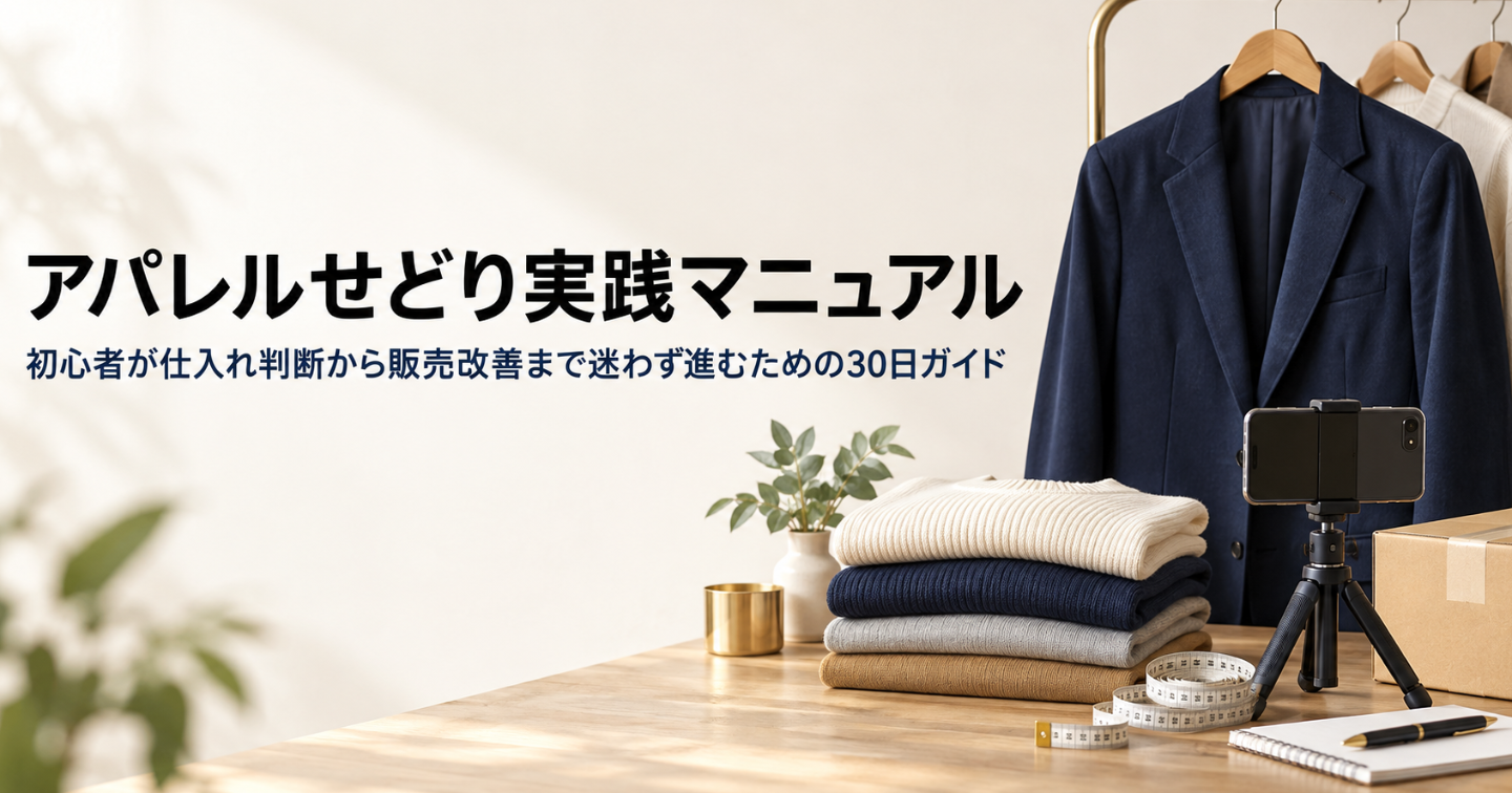 アパレルせどり実践マニュアル初心者が仕入れ判断から販売改善まで迷わず進むための30日ガイド