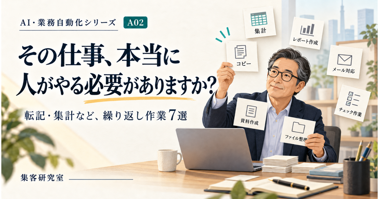 「その仕事、本当に人がやる必要がありますか？」会社に残る繰り返し作業7選