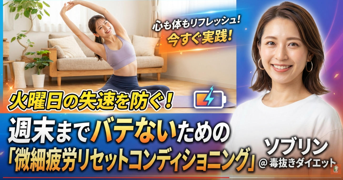 火曜日の失速を防ぐ！週末までバテないための「微細疲労リセットコンディショニング」