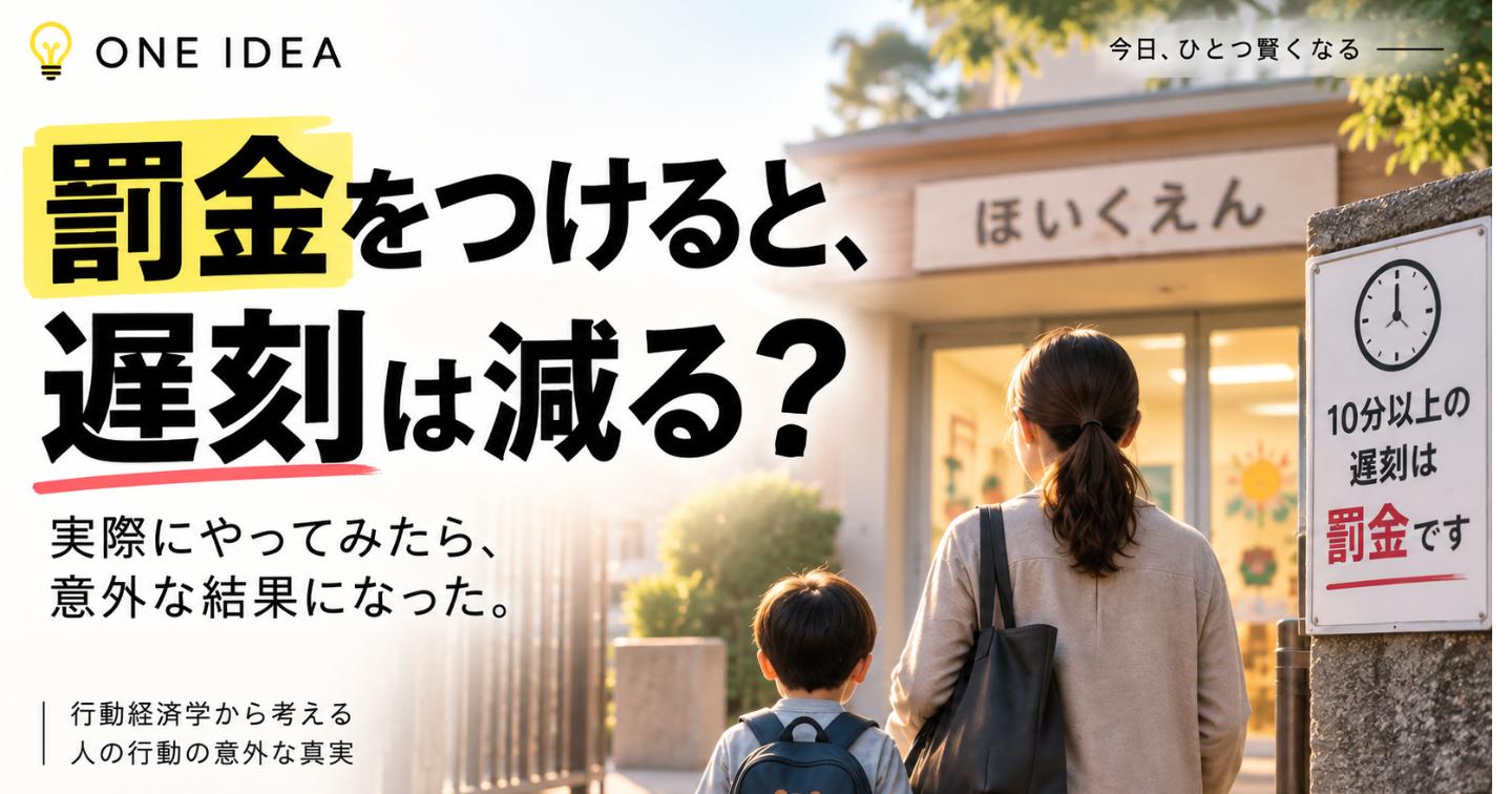 罰金をつけると、遅刻は減る？