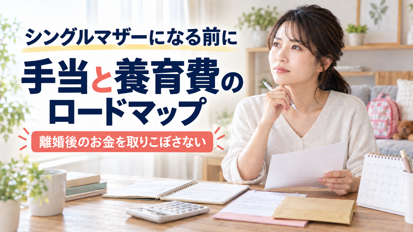 離婚後のお金を「知らなかった」で失わない——シングルマザーになる前の手当・養育費確保ロードマップ【2026年制度対応】