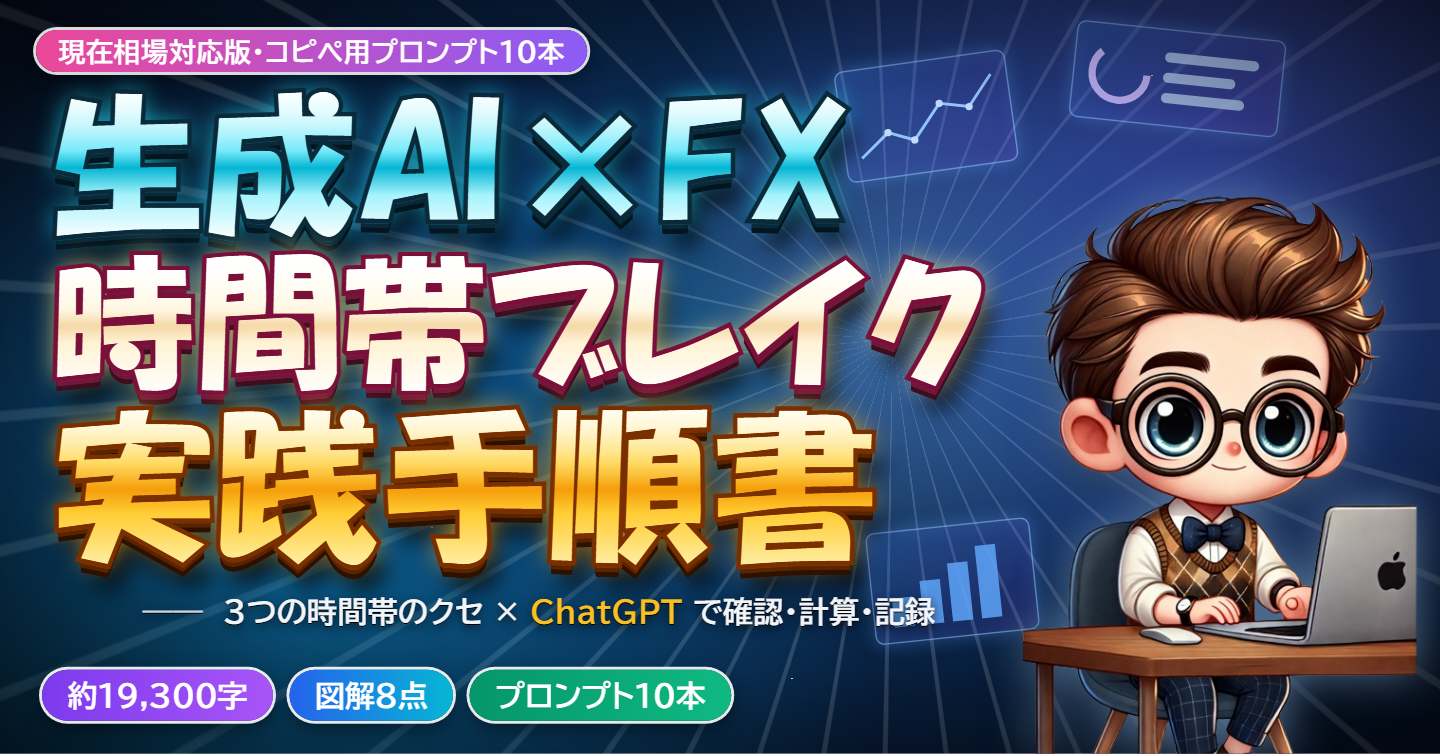 【朝5分・夜5分×2】生成AI×FX 時間帯ブレイク手法の実践手順書 ― ChatGPT を「確認係」にしてルール確認・計算・記録を仕組み化