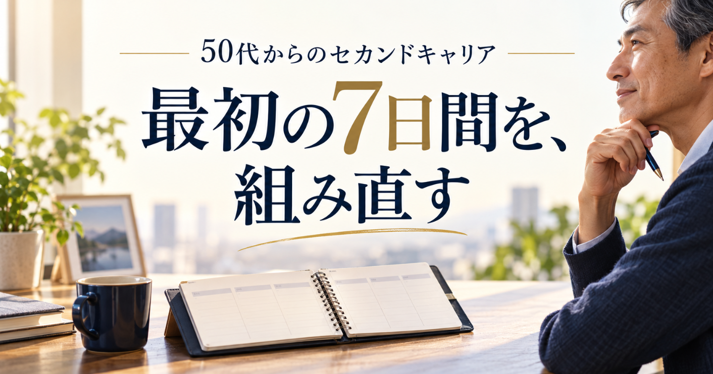 50代のキャリア準備が続かないとき｜最初の7日間の行動メモ
