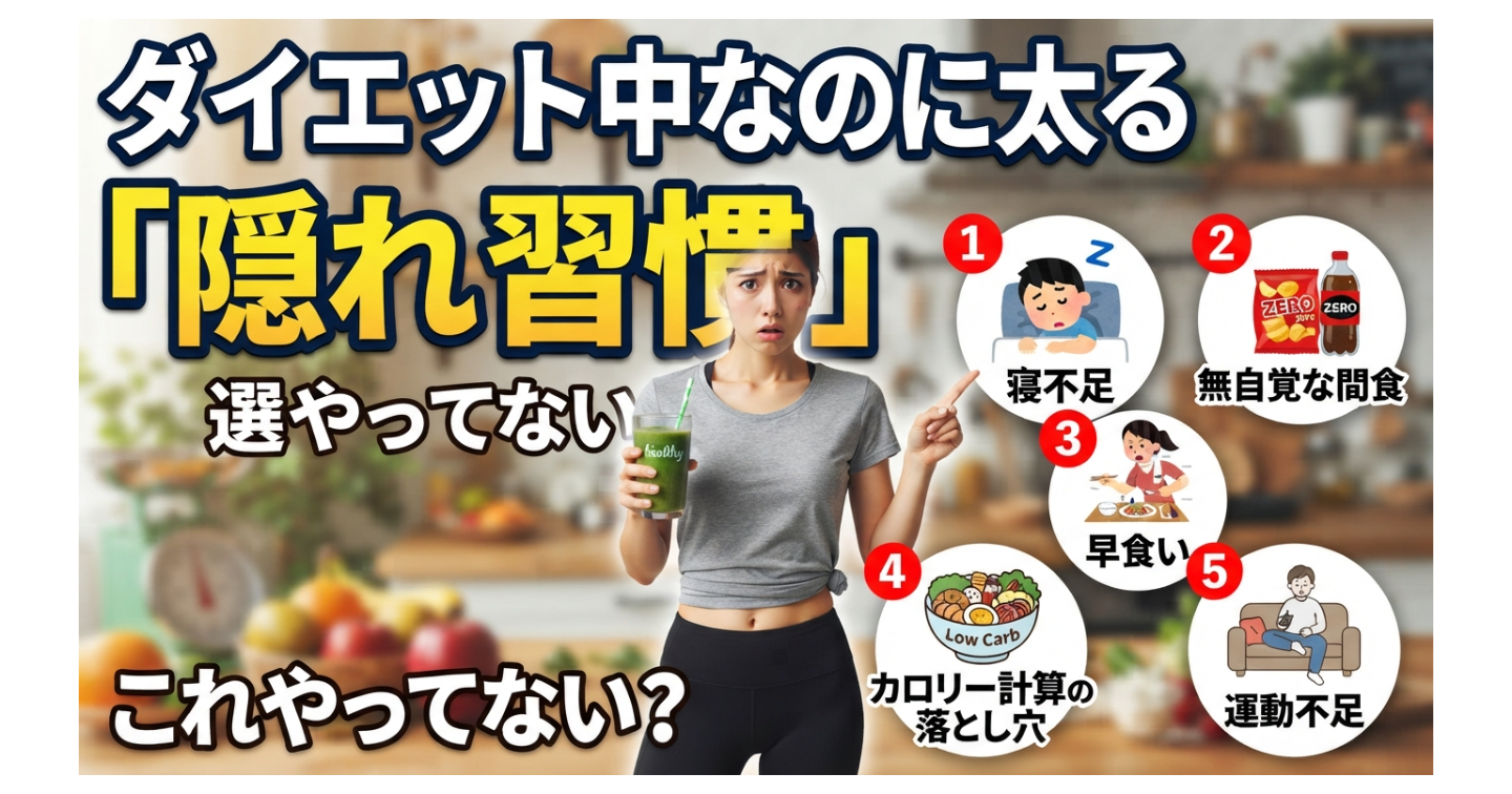 ダイエット中なのに太る「隠れ習慣」5選