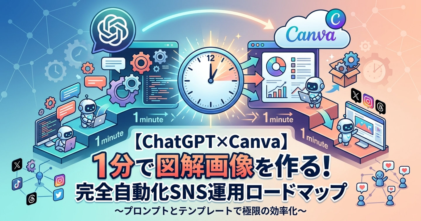 【ChatGPT×Canva】1分で図解画像を作る！完全自動化SNS運用ロードマップ