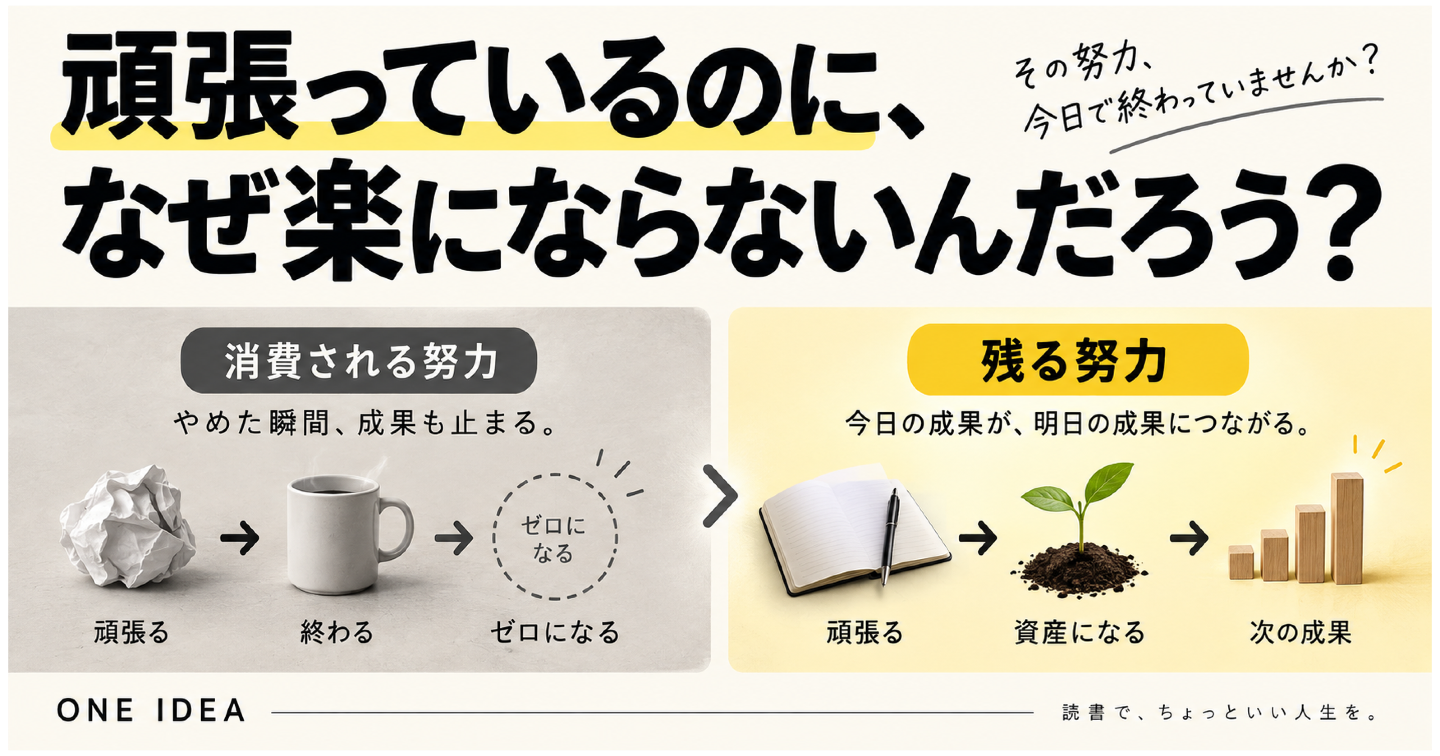 頑張っているのに、なぜ楽にならないんだろう？