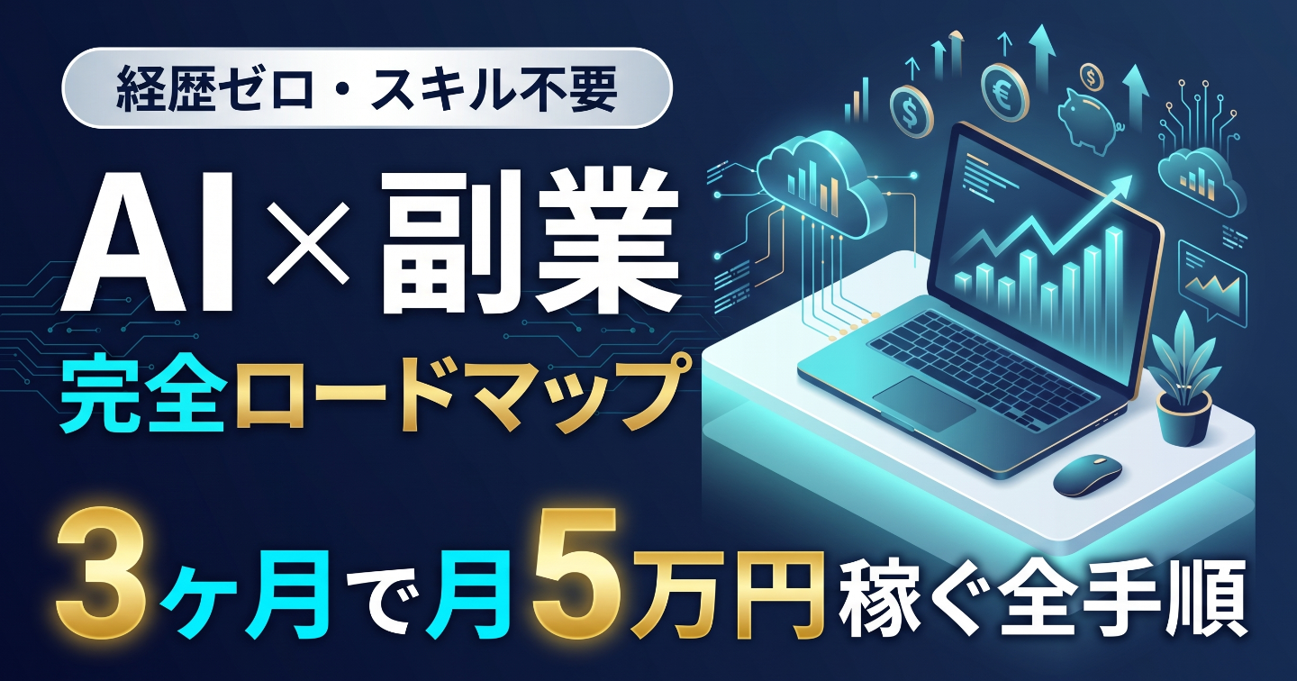 【完全ロードマップ】経歴ゼロの凡人が「AI×副業」で3ヶ月以内に月5万円を稼ぐまでの全手順