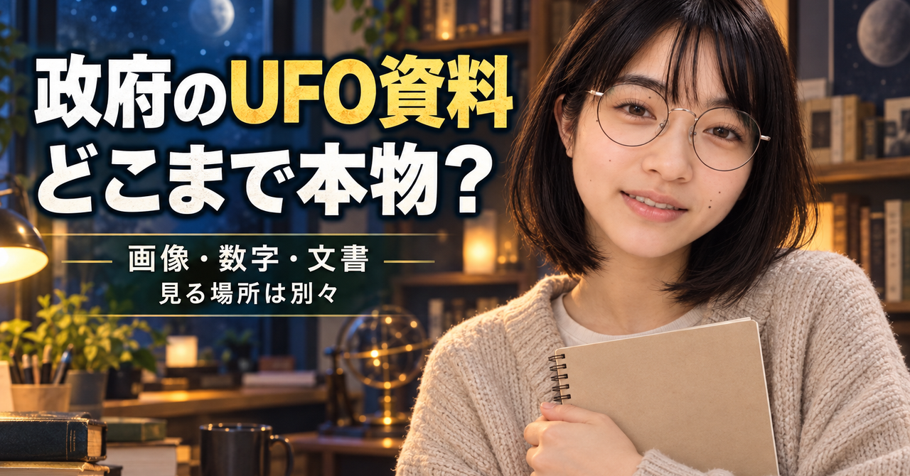 同じUFO資料でも、画像・数字・文書で確かめる場所が違う