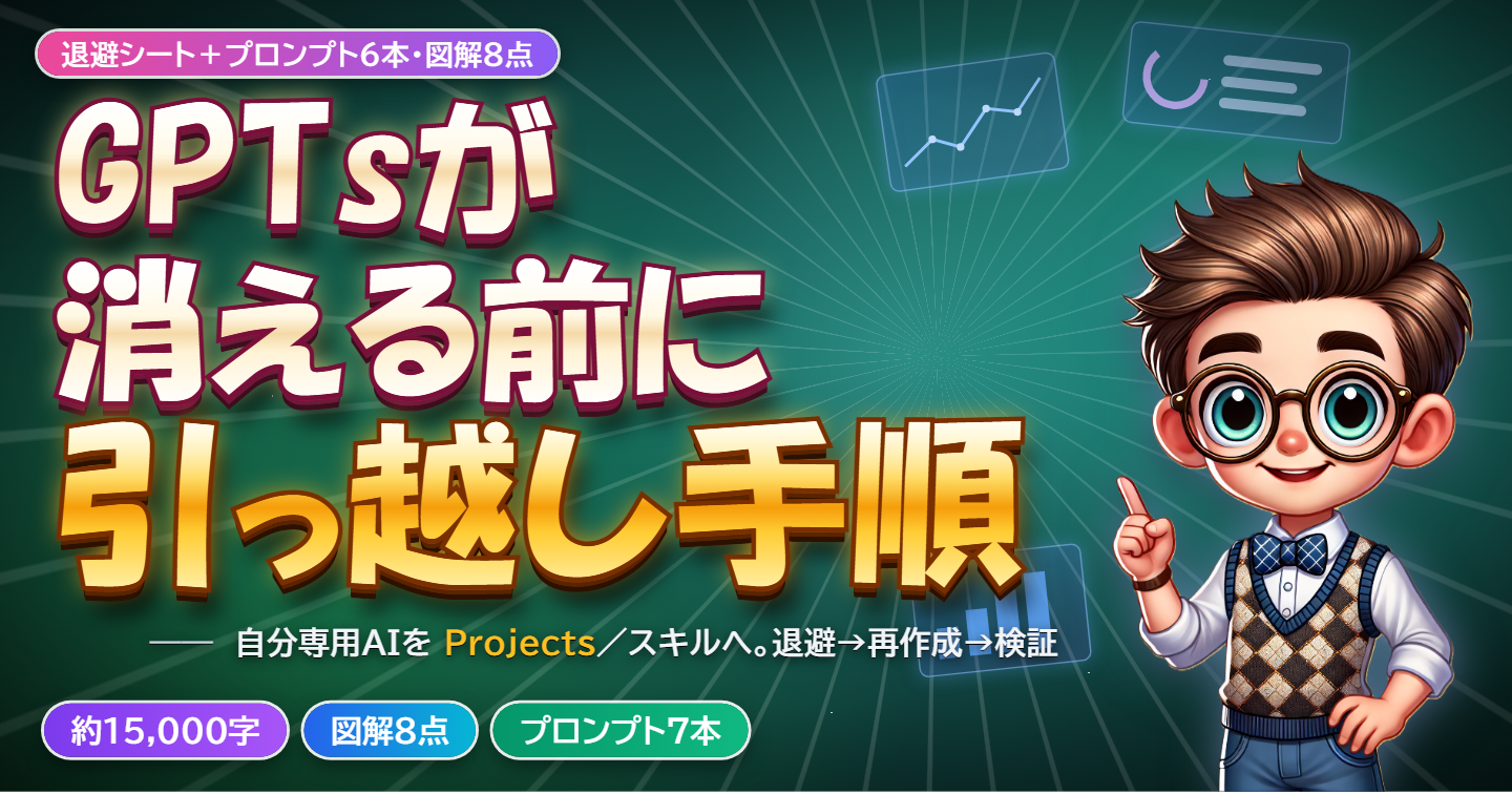【GPTs・Gems が終わる前に】「自分専用 AI」の引っ越し手順書 ― 退避シートで守り、ChatGPT Projects／Gemini