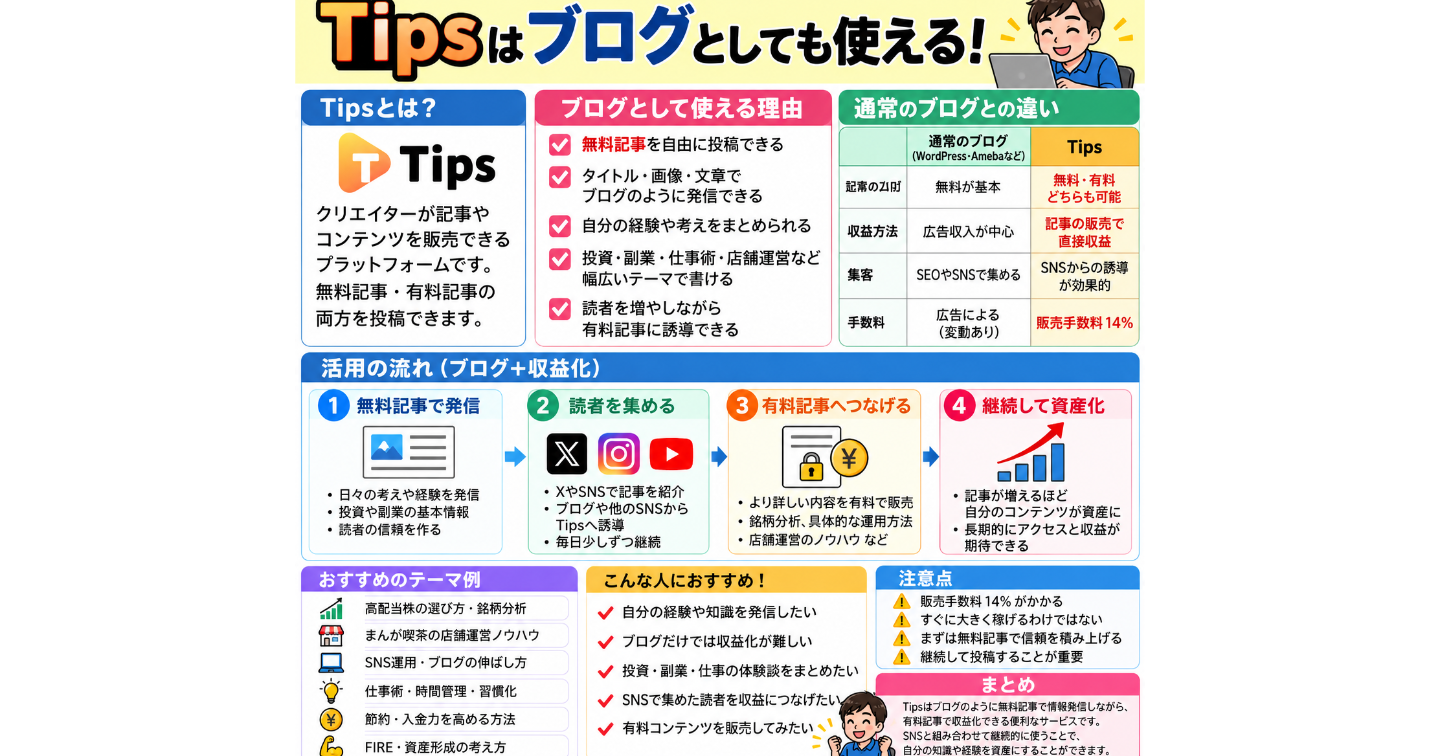 Tipsはブログでも使える
