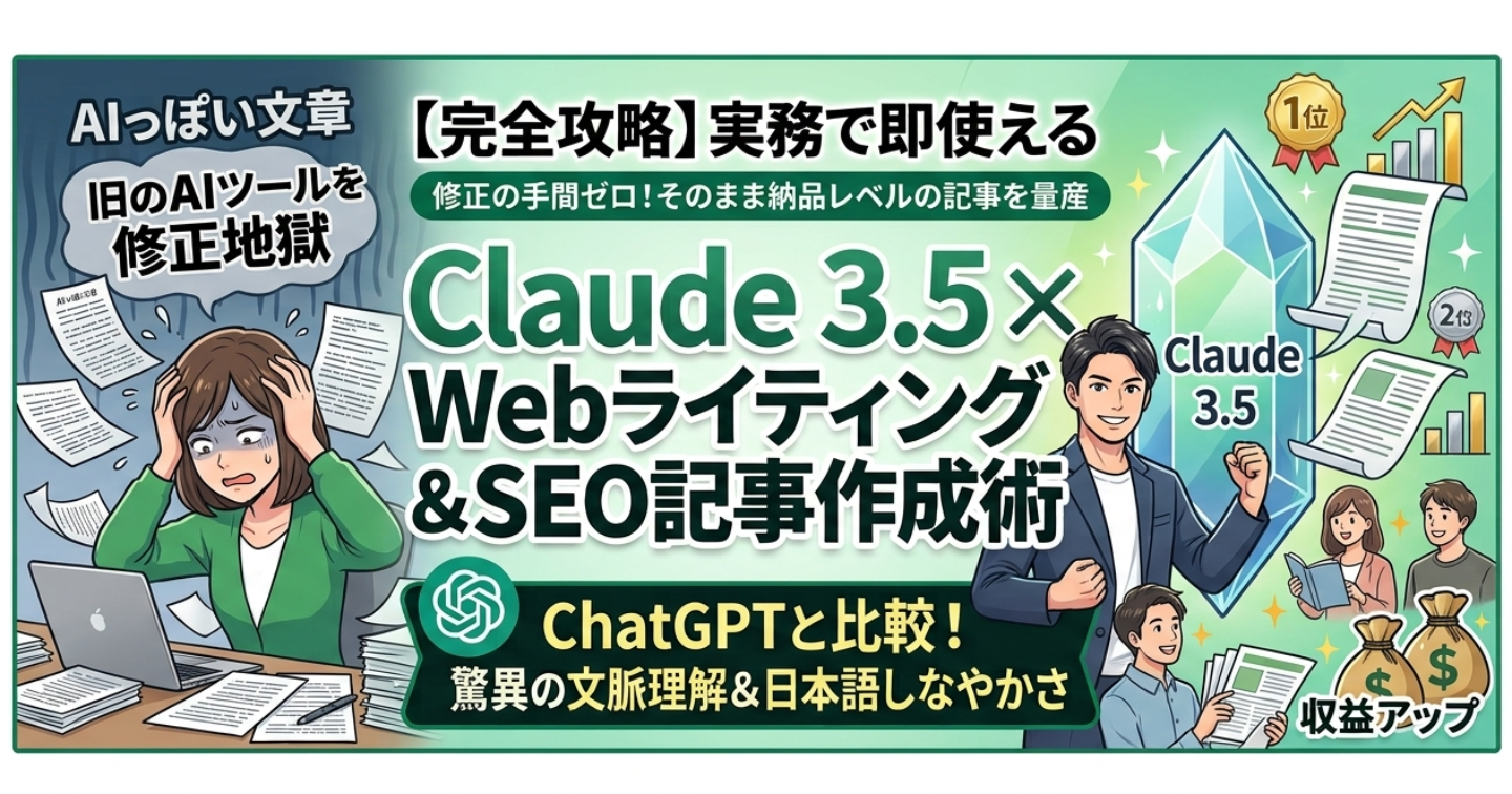 【完全攻略】実務で即使えるClaude 3.5×Webライティング＆SEO記事作成術