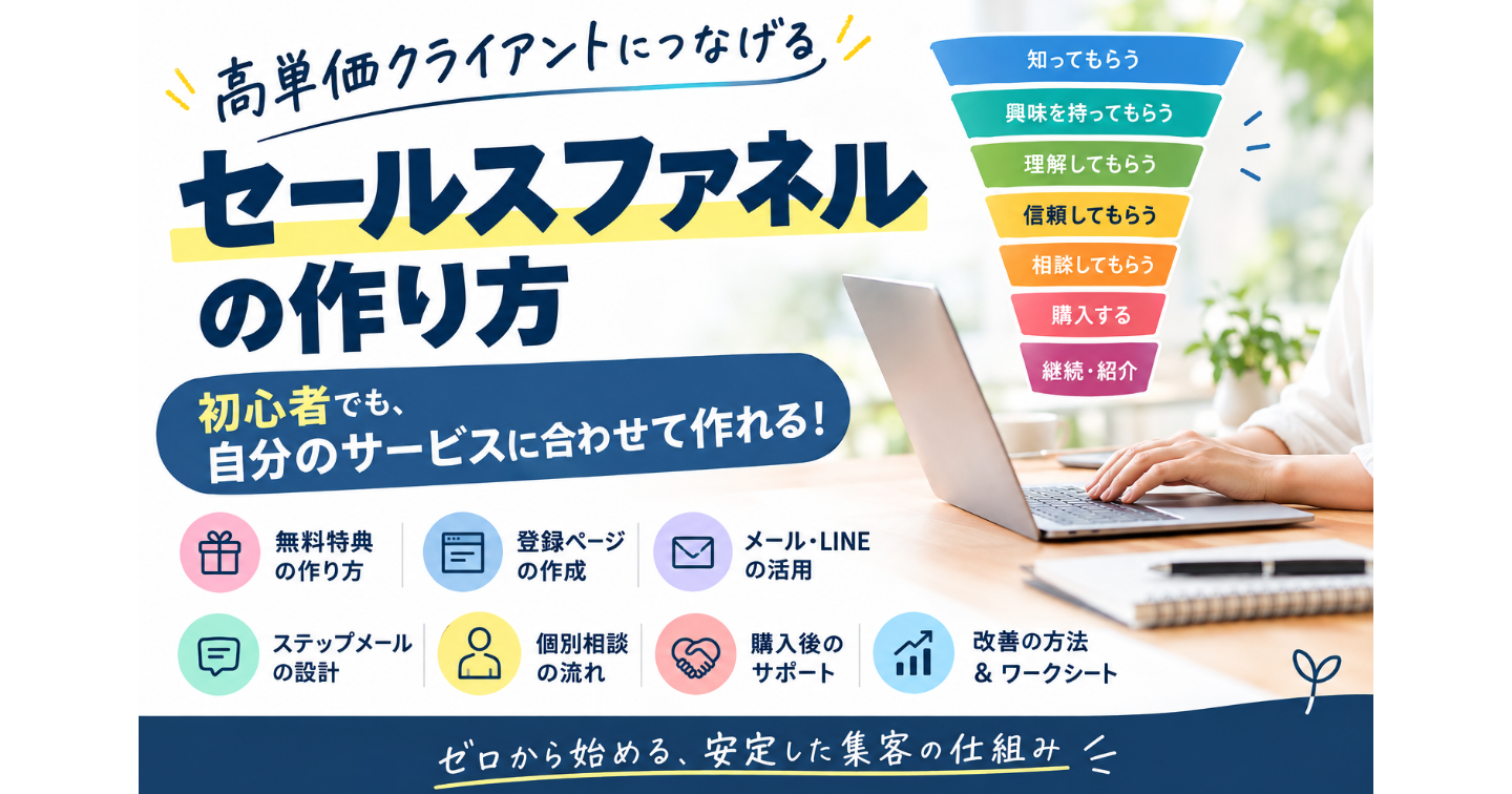 高単価クライアントにつなげるセールスファネルの作り方