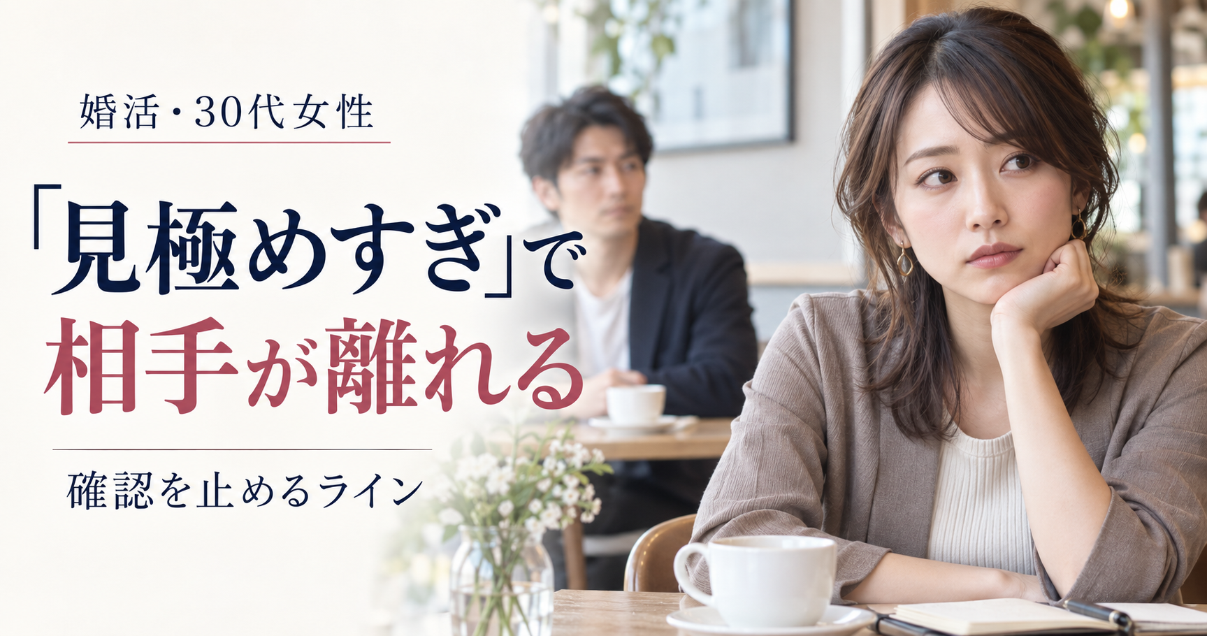 交際前の「見極めすぎ」で相手が離れる——30代女性が確認を止めるライン