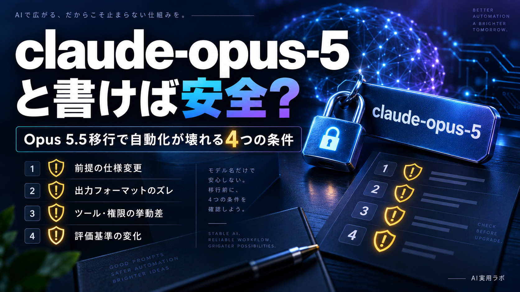 claude-opus-5と書けば安全？ Opus 5.5移行で自動化が壊れる4つの条件