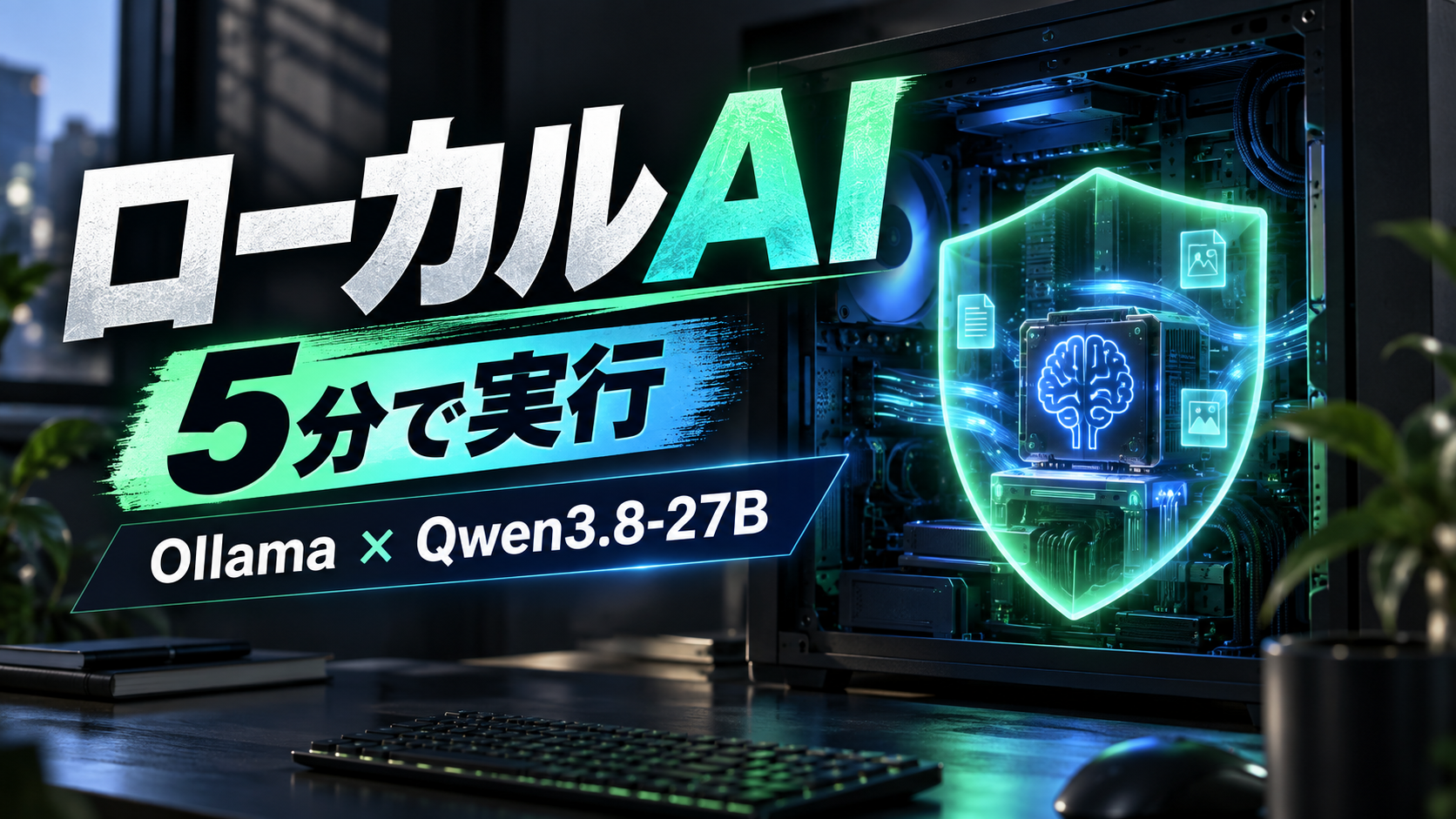 Ollama + Qwen3.8-27B でプライバシー最優先のローカルAIを5分で実行する