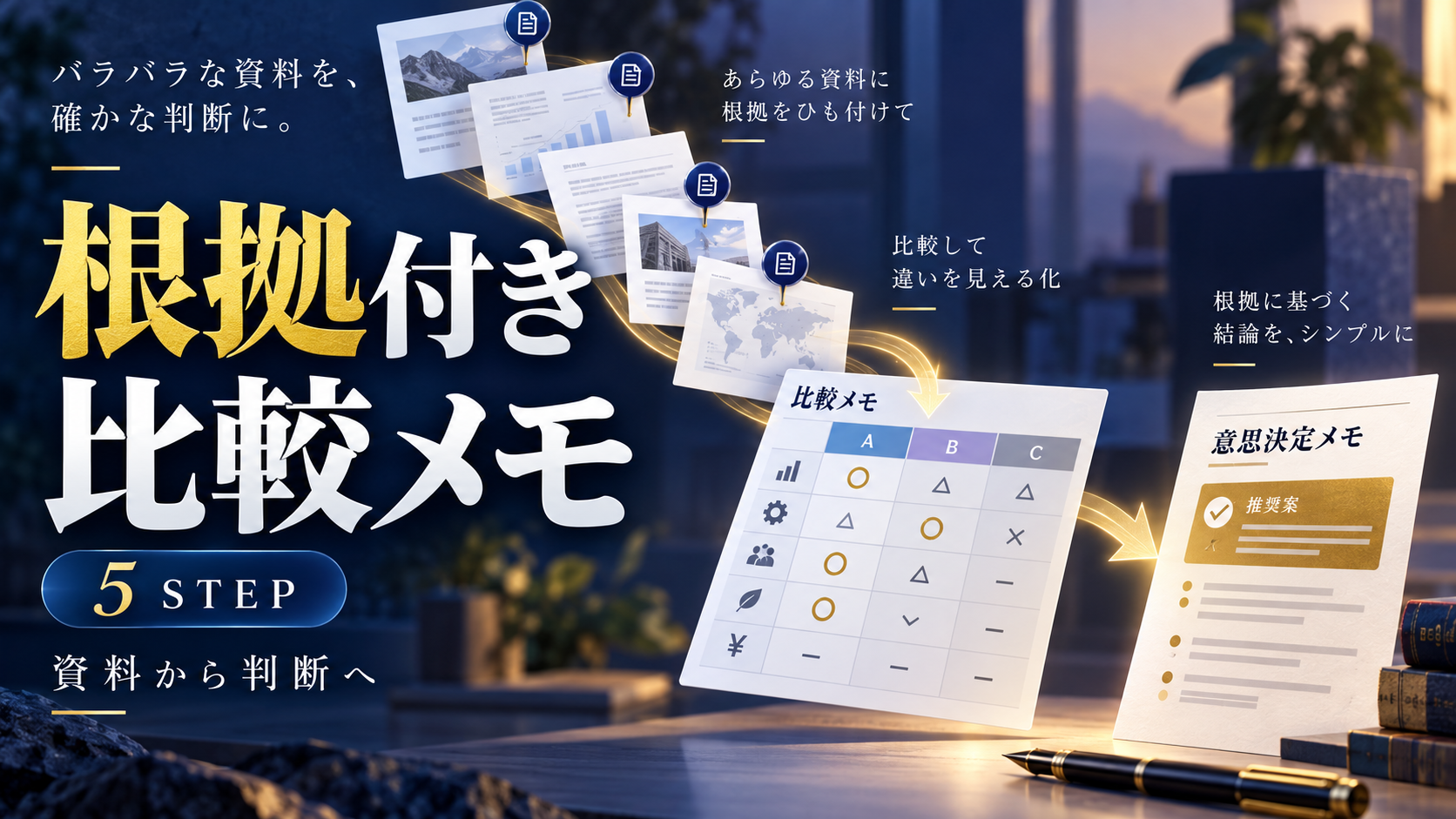 Gemini Notebook（旧NotebookLM）で根拠付き比較メモを作る5手順