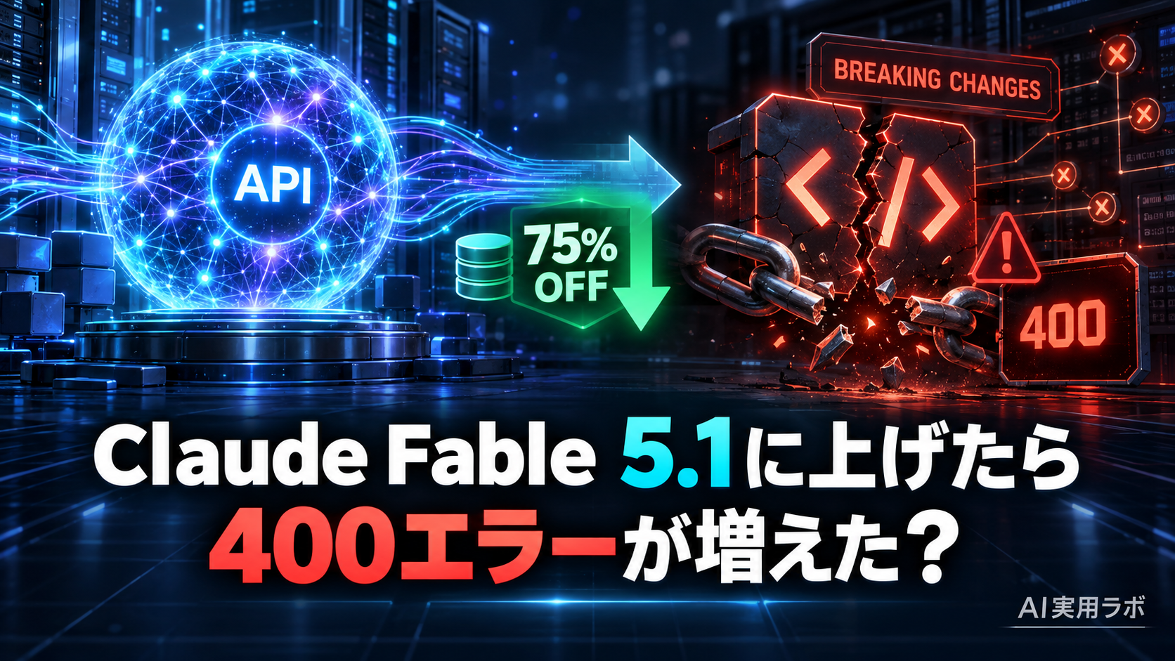 Claude Fable 5.1に上げたら400エラーが増えた？ 自作エージェントが踏む3つの罠とキャッシュ75%引き下げの中身