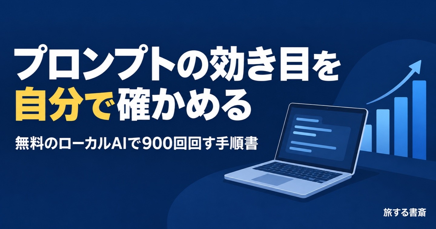 プロンプトの効き目は自分で確かめられるのか？（無料のローカルAIで900回回す手順書）