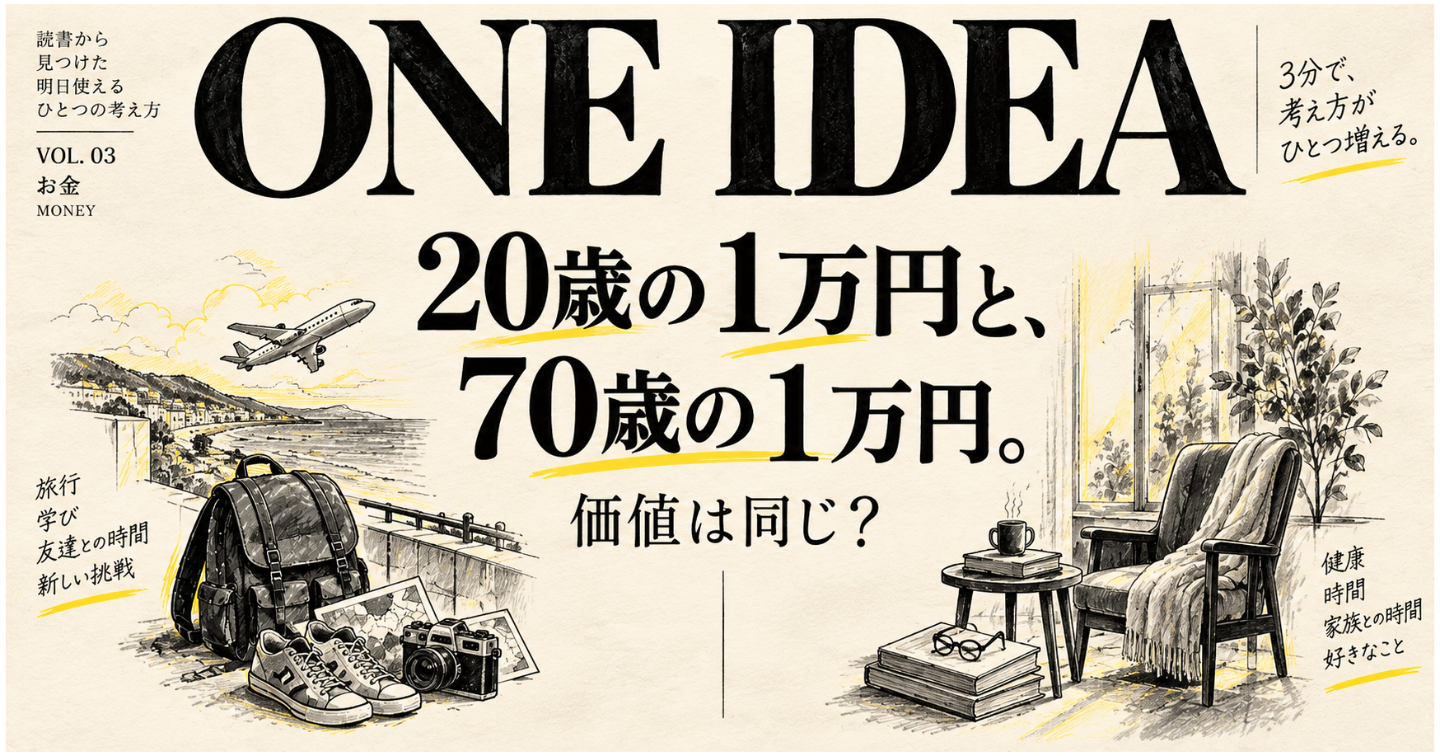 20歳の1万円と、70歳の1万円。価値は同じ？