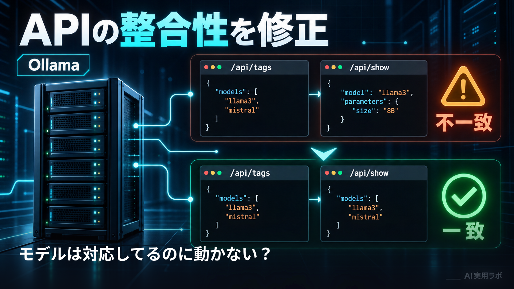 モデルは対応してるのに動かない？Ollama /api/tagsの罠とv0.34.1の修正