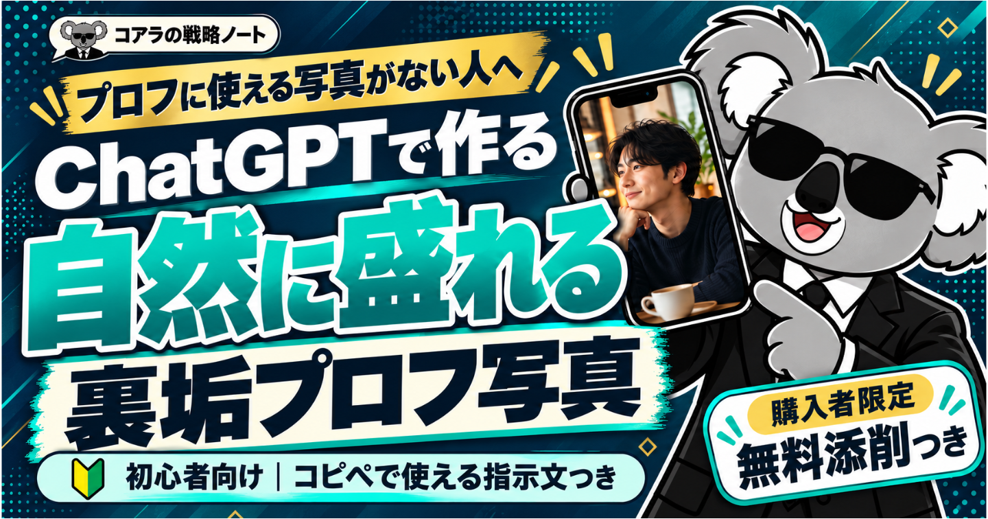 裏垢の写真準備はこれで解決！🐨式・ChatGPTで作る「自然に盛れる」裏垢プロフィール写真