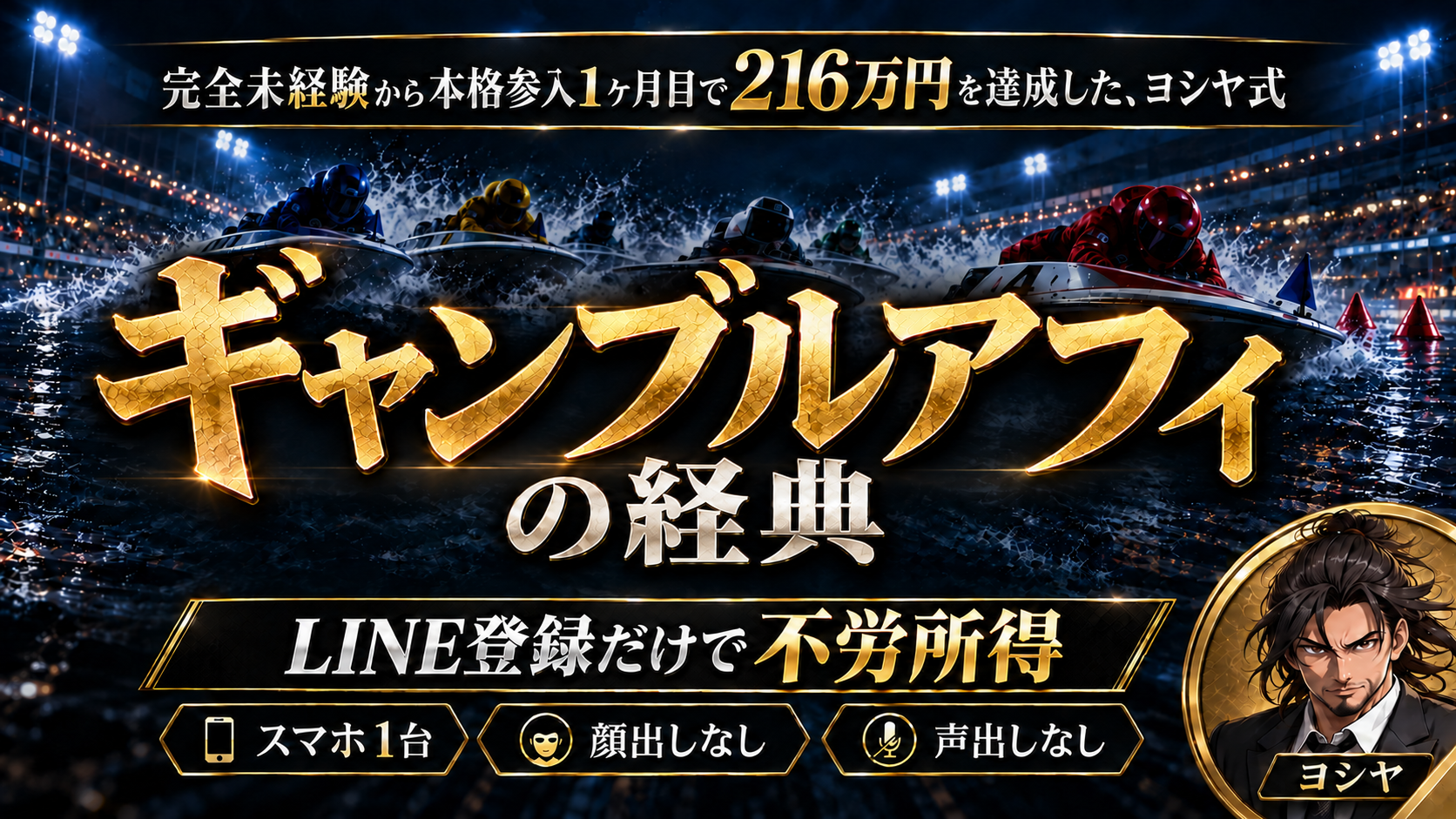 【テンプレ通りに画像を作って投稿し、LINE登録してもらうだけで半不労所得を得られる】ギャンブルアフィの教典
