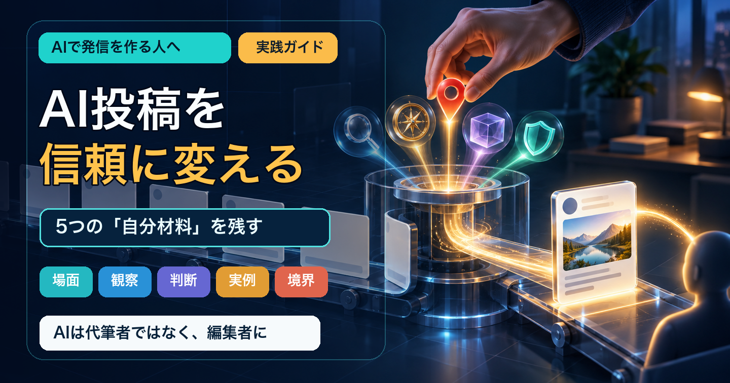 AIで投稿を増やしても反応が薄い人へ｜信頼につながる5つの情報を残す発信設計