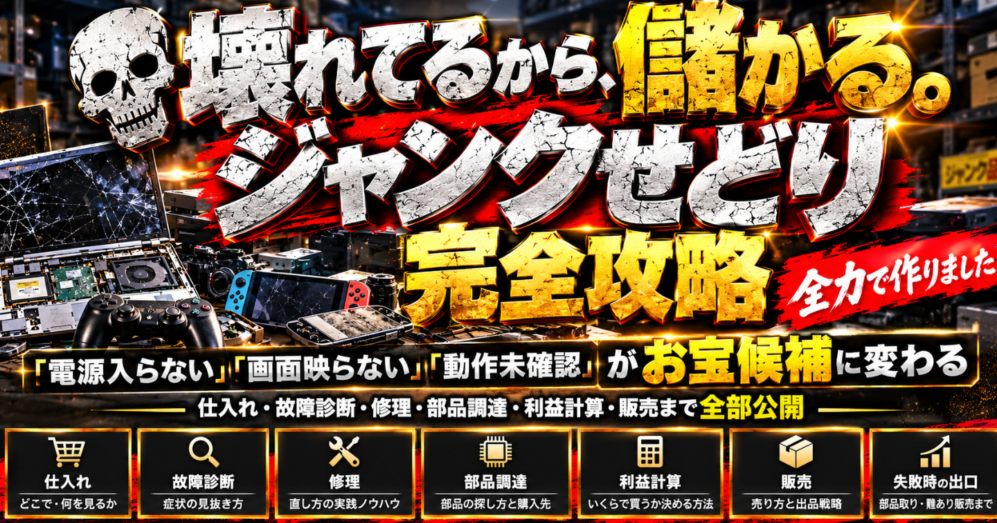 💀 壊れてるから、儲かる。ジャンクせどり完全攻略