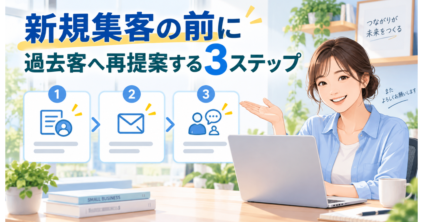 新規集客の前に｜過去客へ再提案する3ステップ
