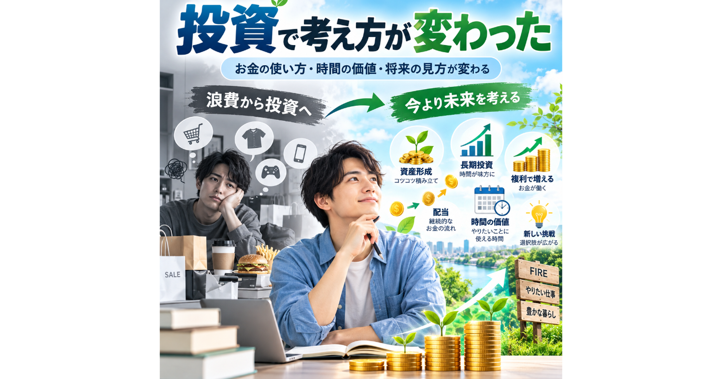 投資をはじめると考え方が変わる