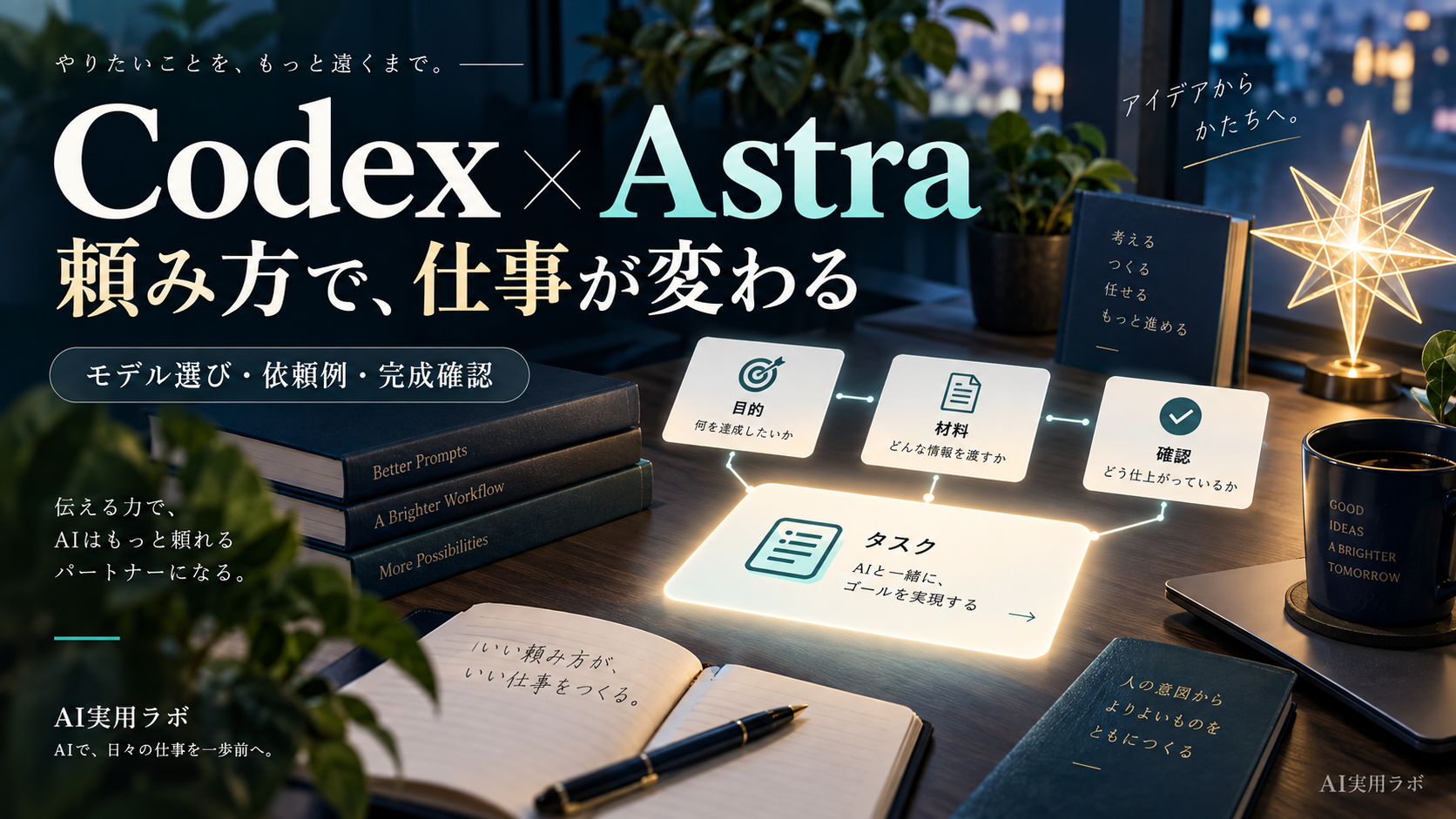 CodexのAstraにどう頼む？モデル選び・依頼文・完成確認の実践ガイド