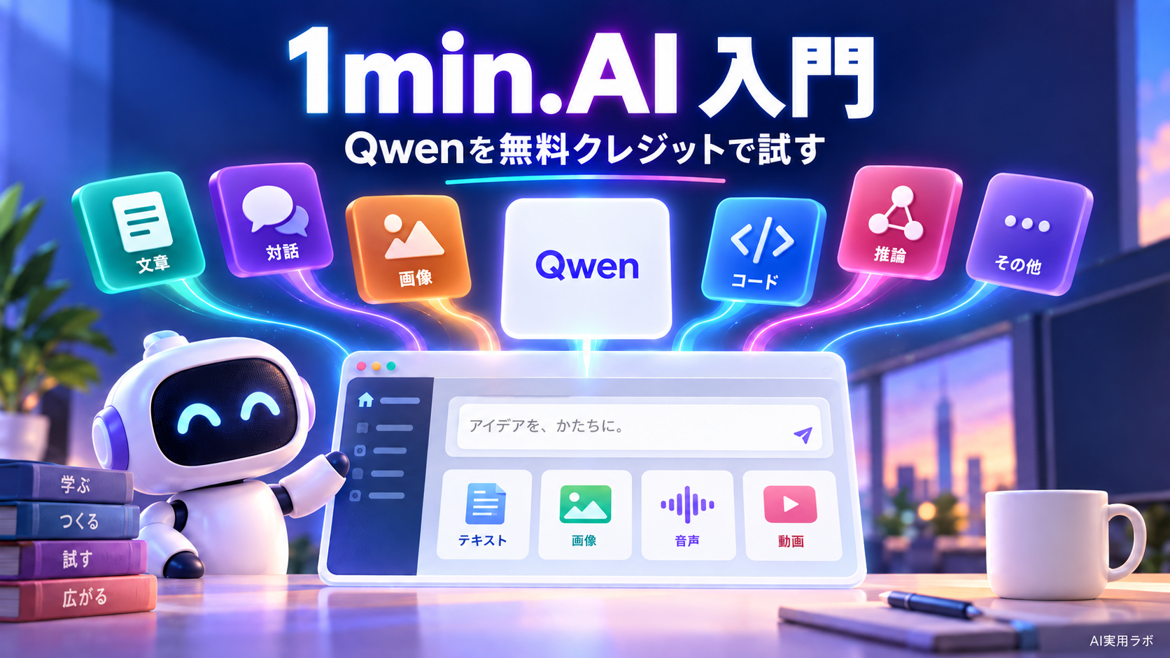 1min.AIとは？Qwenを無料クレジットで試す方法と使い分け