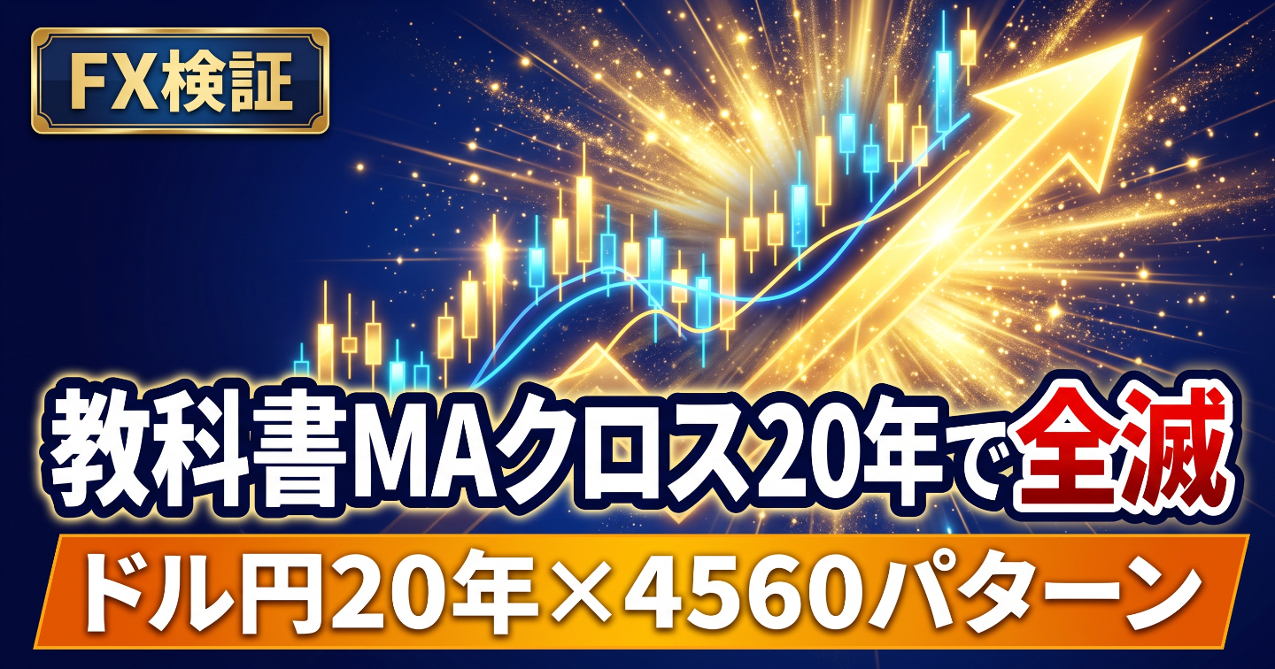 ドル円30分足「ゴールデンクロス買い、デッドクロス売り」20年で使える設定ゼロ