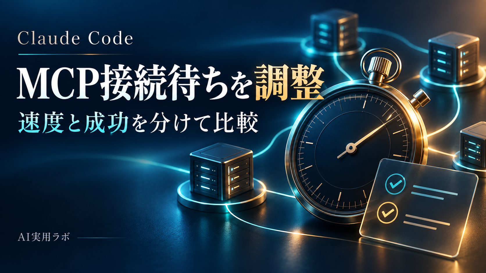 Claude CodeのMCP接続待ちを調整する方法｜比較シートと集計コード付き