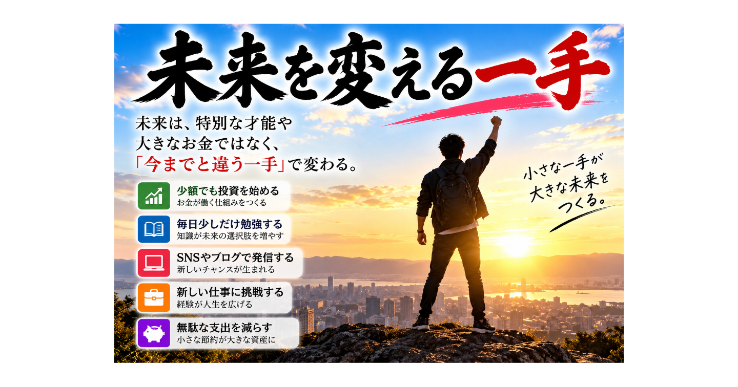 未来を変えるために必要なのは