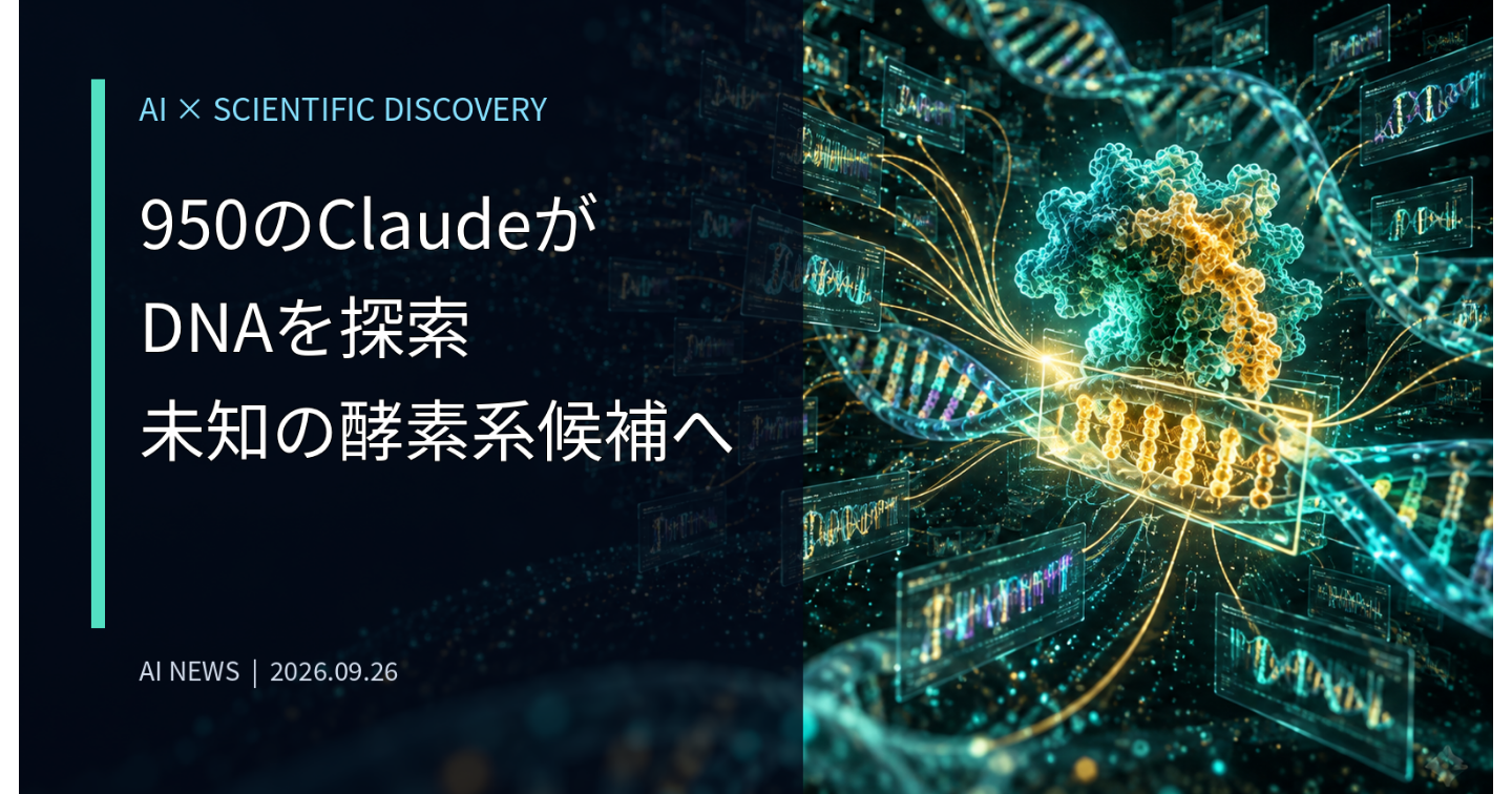 950のClaudeがDNAを探索――未知の酵素系「ART」候補を発見