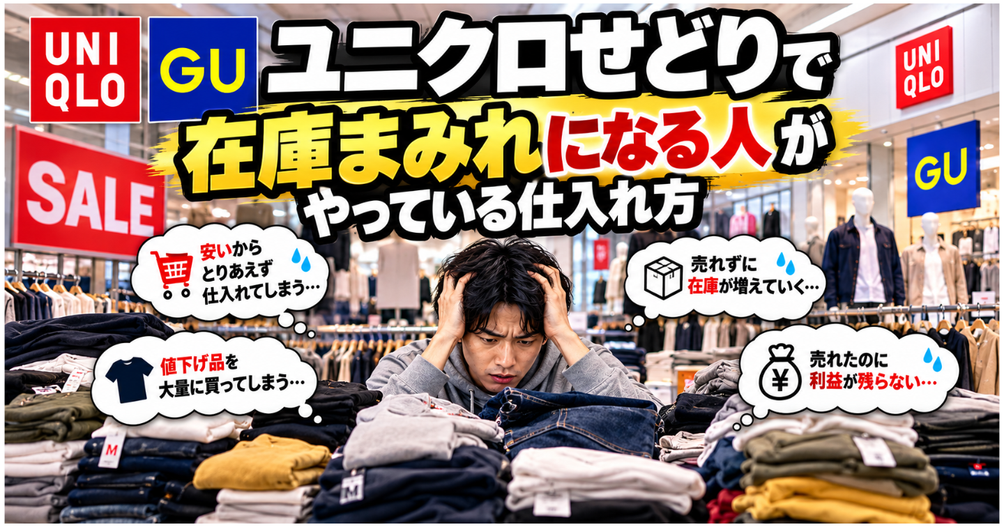 😱 ユニクロせどりで在庫まみれになる人がやっている仕入れ方