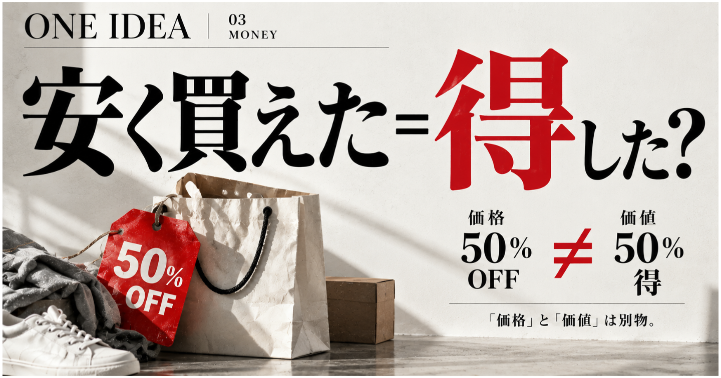 「安く買えた＝得した」は、本当？