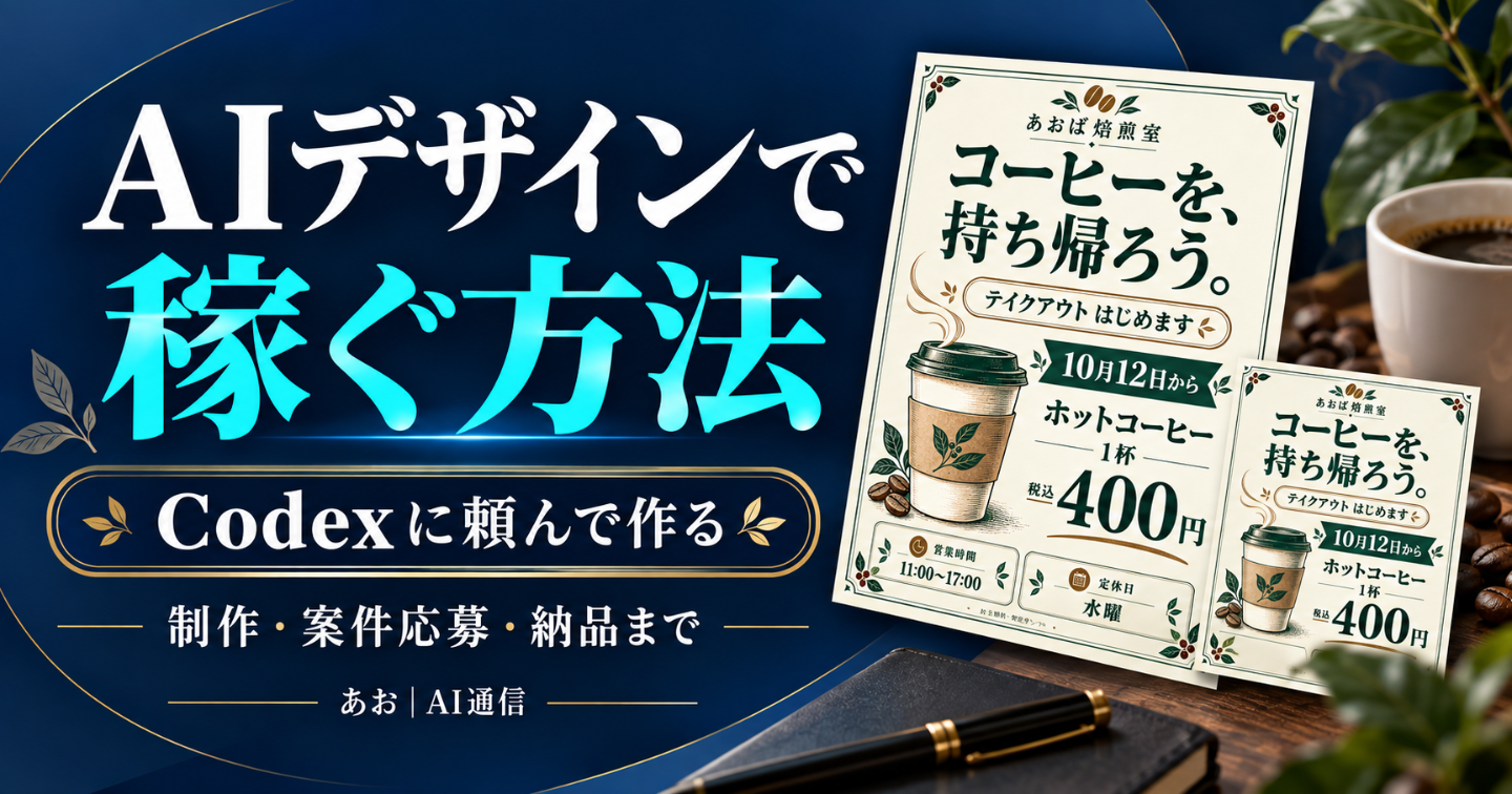 AIデザインで稼ぐ方法｜Codexに頼んで作る、お店のPOPとSNS画像