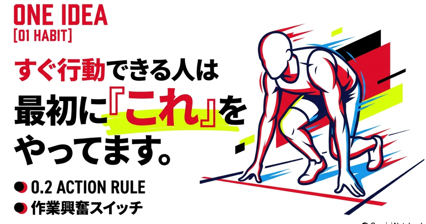 「やろう」と思っても動けない。最初に何を変えればいい？