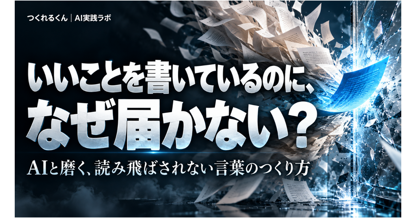 いいことを書いているのに、なぜ届かない？