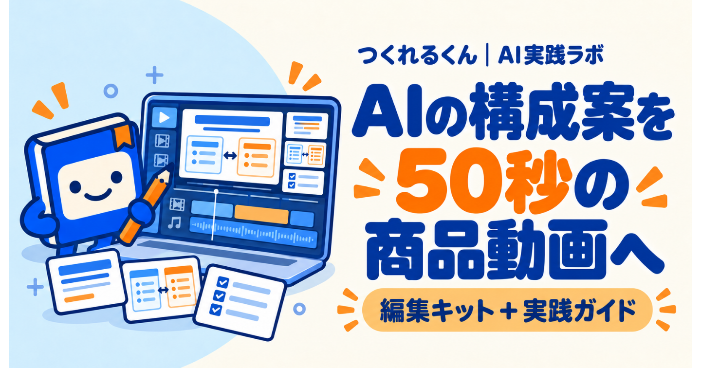無料Kdenliveで商品紹介動画を作る AI構成案から文字と字幕を編集する実践キット