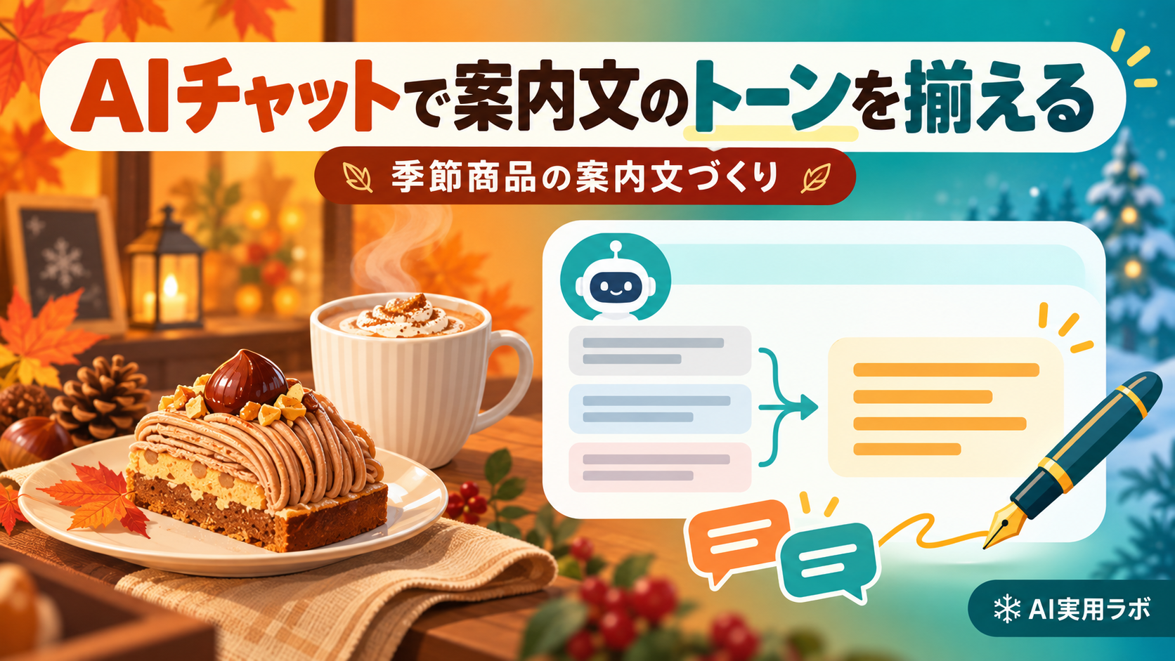 案内文づくりに1週間かかっていませんか？AIチャットで季節商品の案内文をまとめて揃える方法