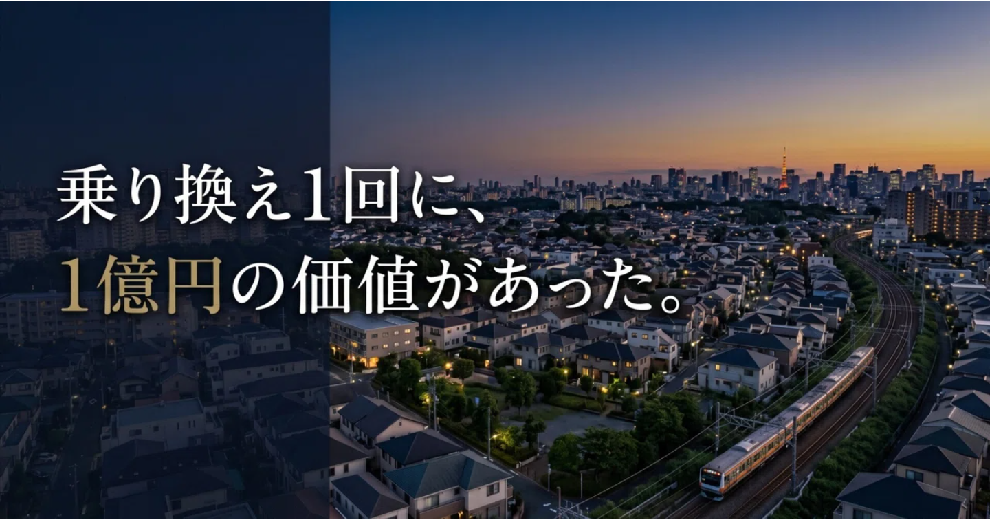 私にとって武蔵野線の乗り換え1回は、1億円の価値があった