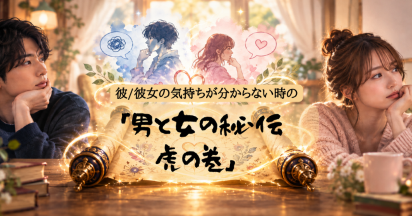 彼/彼女の気持ちが分からない時の

「男と女の秘伝　虎の巻」