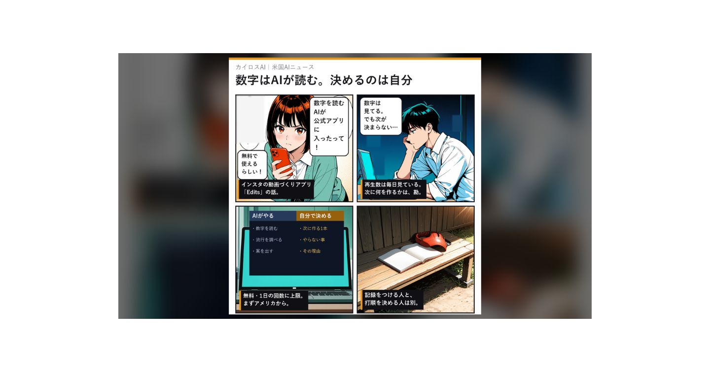 インスタ公式AIが「数字を読む役」を無料で始めた日に、提案書へ足す一行