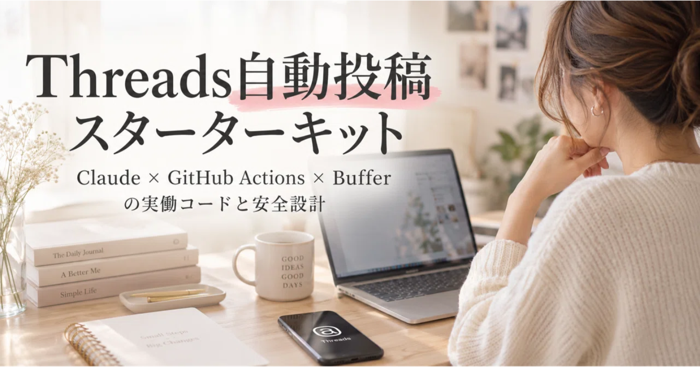 Threads投稿、もう頑張らない｜忙しい私が1日2回を自動化した全手順