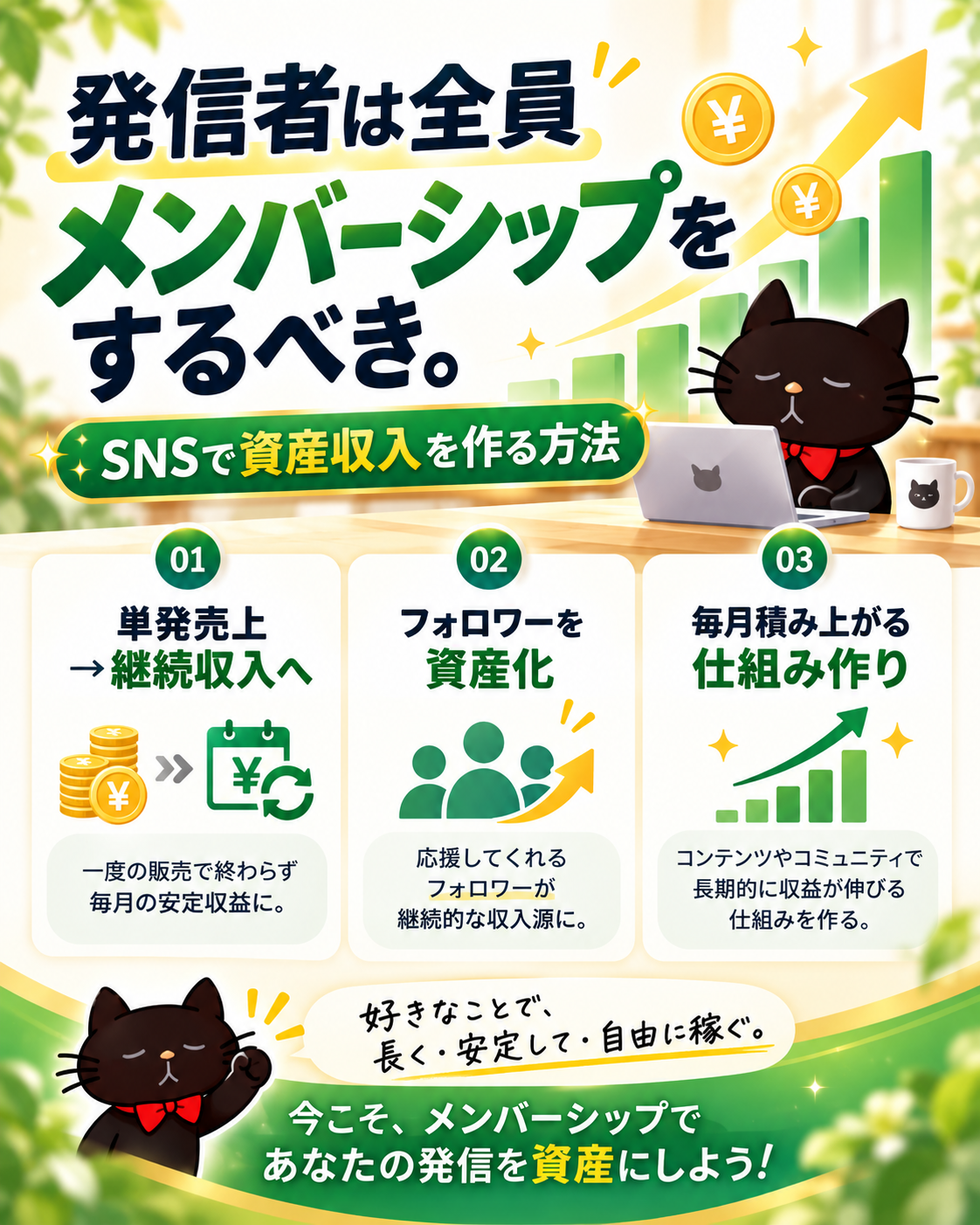 【1日1名予約のみです】発信者は全員メンバーシップをやるべき。 SNSで資産収入を作る方法を全て伝えます。　メンバーシップ収益化の作り方