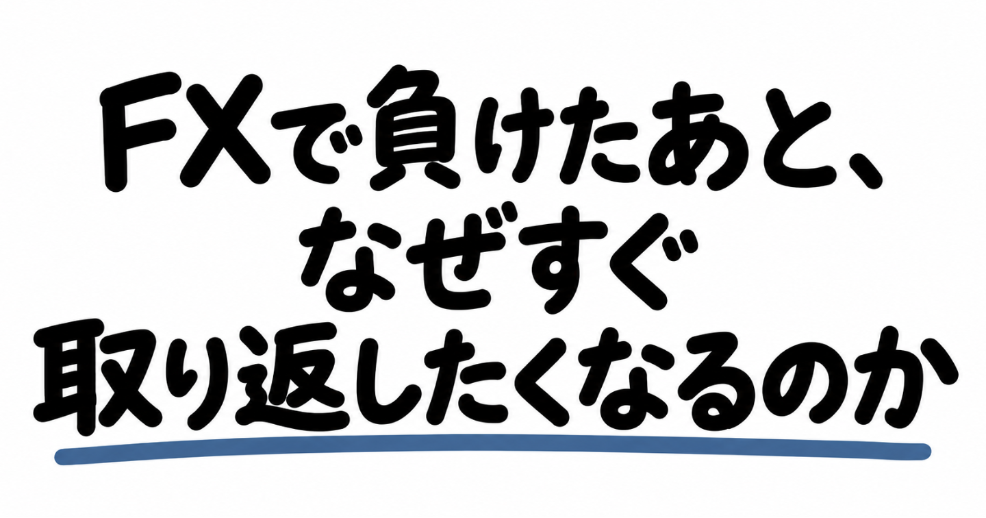 FXで負けたあと、なぜすぐ取り返したくなるのか