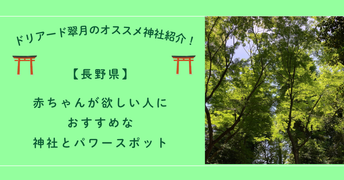 ⛩️ 赤ちゃんが欲しい人におすすめ！の長野にある神社とパワースポット